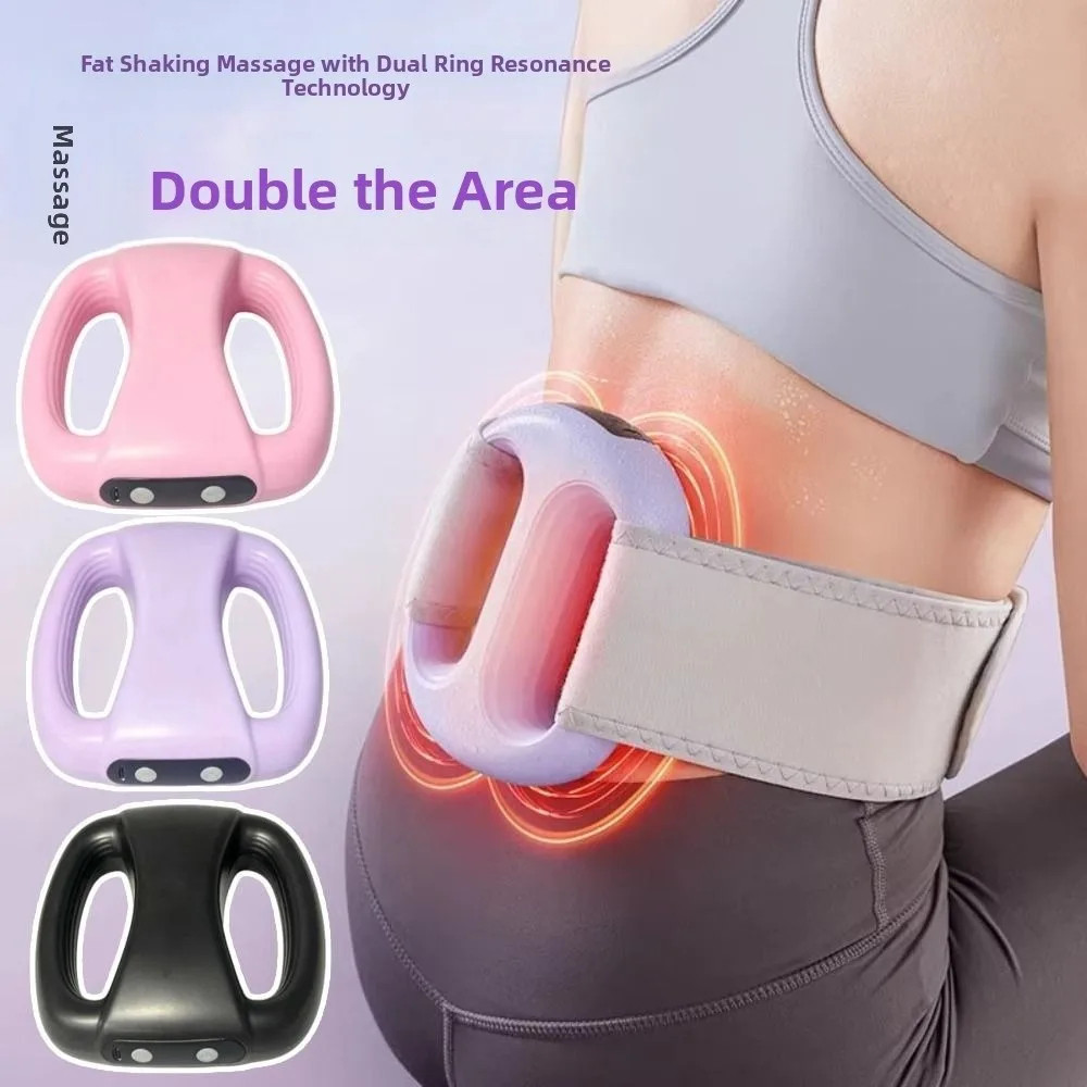 Portable Electric Fascia Massage Ring Adjustable Speed Fat Burning Muscle Handheld Massager-000980