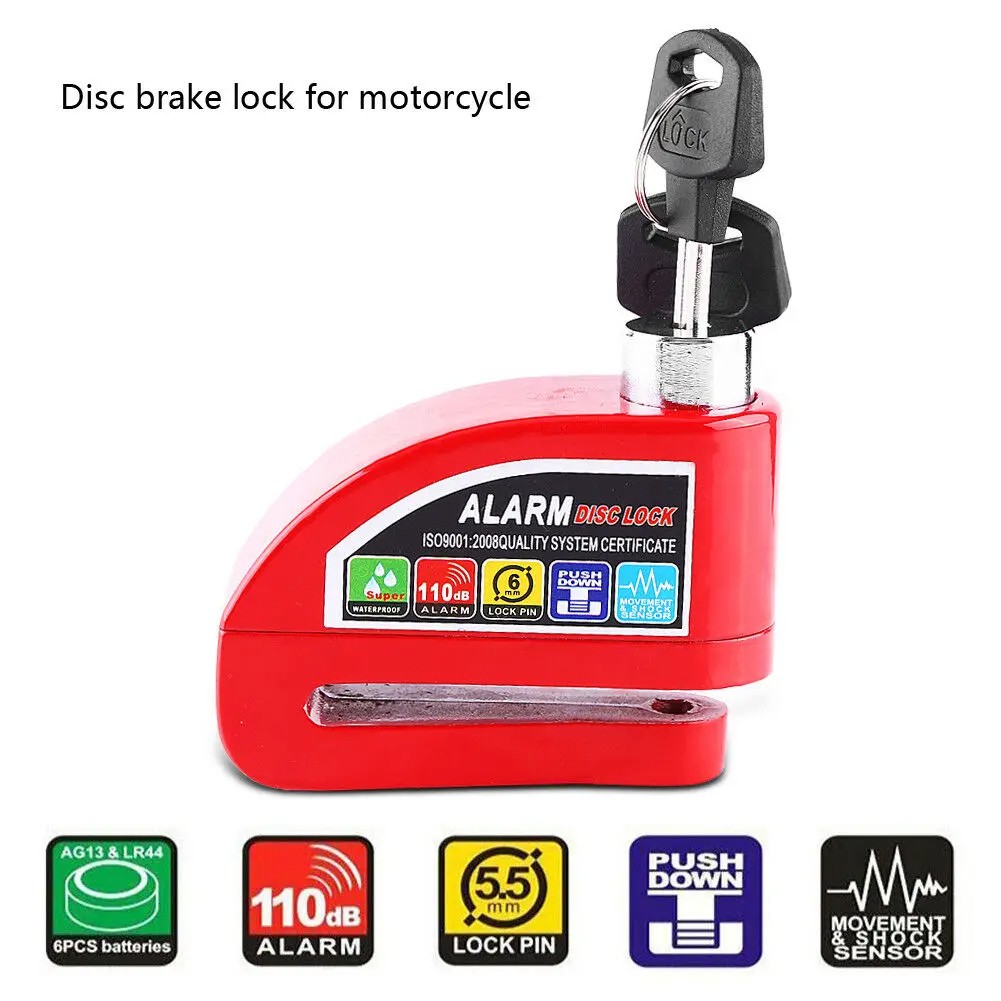 Motorcycle Brake Anti-theft Wheel Disc Alarm Security Lock (EG092)
