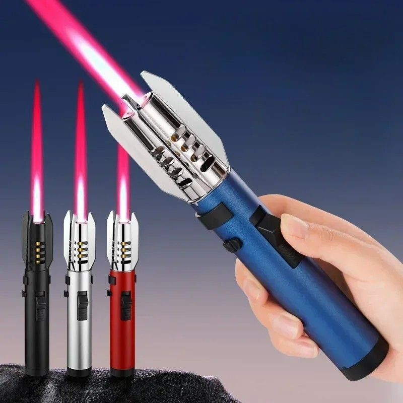 High Temperature Welding Gun Windproof Strong Red Flame Butane Gas Torch Lighter-0932