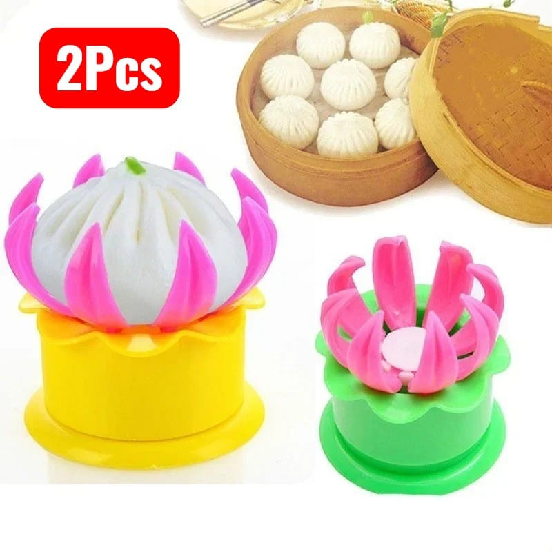 2Pcs New Pastry Pie Steam momo Dumpling Maker Mold Mould-000968